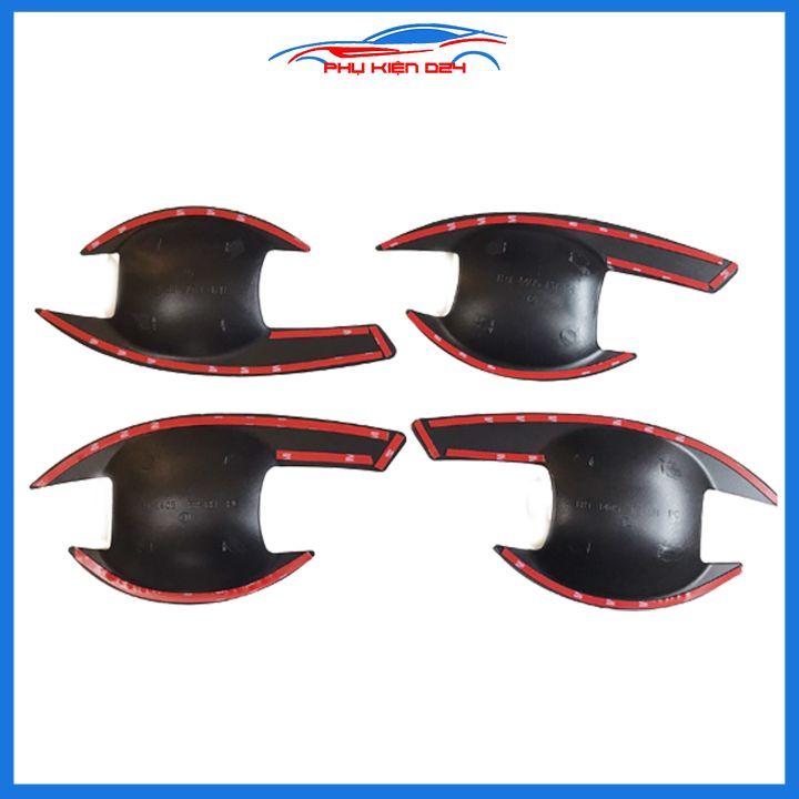 Ốp tay hõm nhựa đen/mạ crom Triton 2019-2020 sáng bóng chống trầy bảo vệ cửa xe ô tô