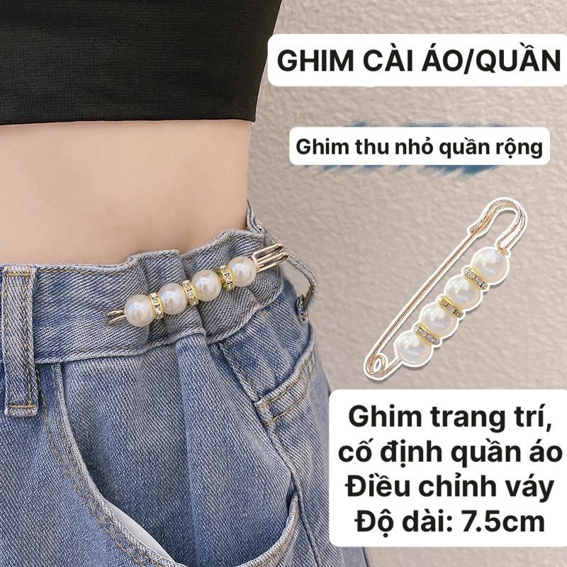 Ghim trang trí cài áo Ghim cố định thu nhỏ độ rộng cạp quần tiện dụng