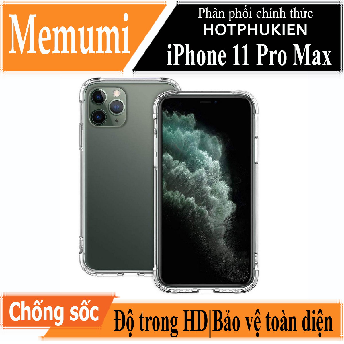 Ốp lưng chống sốc trong suốt cho iPhone 11 hiệu Memumi Glitter siêu mỏng 1.5mm độ trong tuyệt đối, chống trầy xước, chống ố vàng, tản nhiệt tốt - hàng nhập khẩu