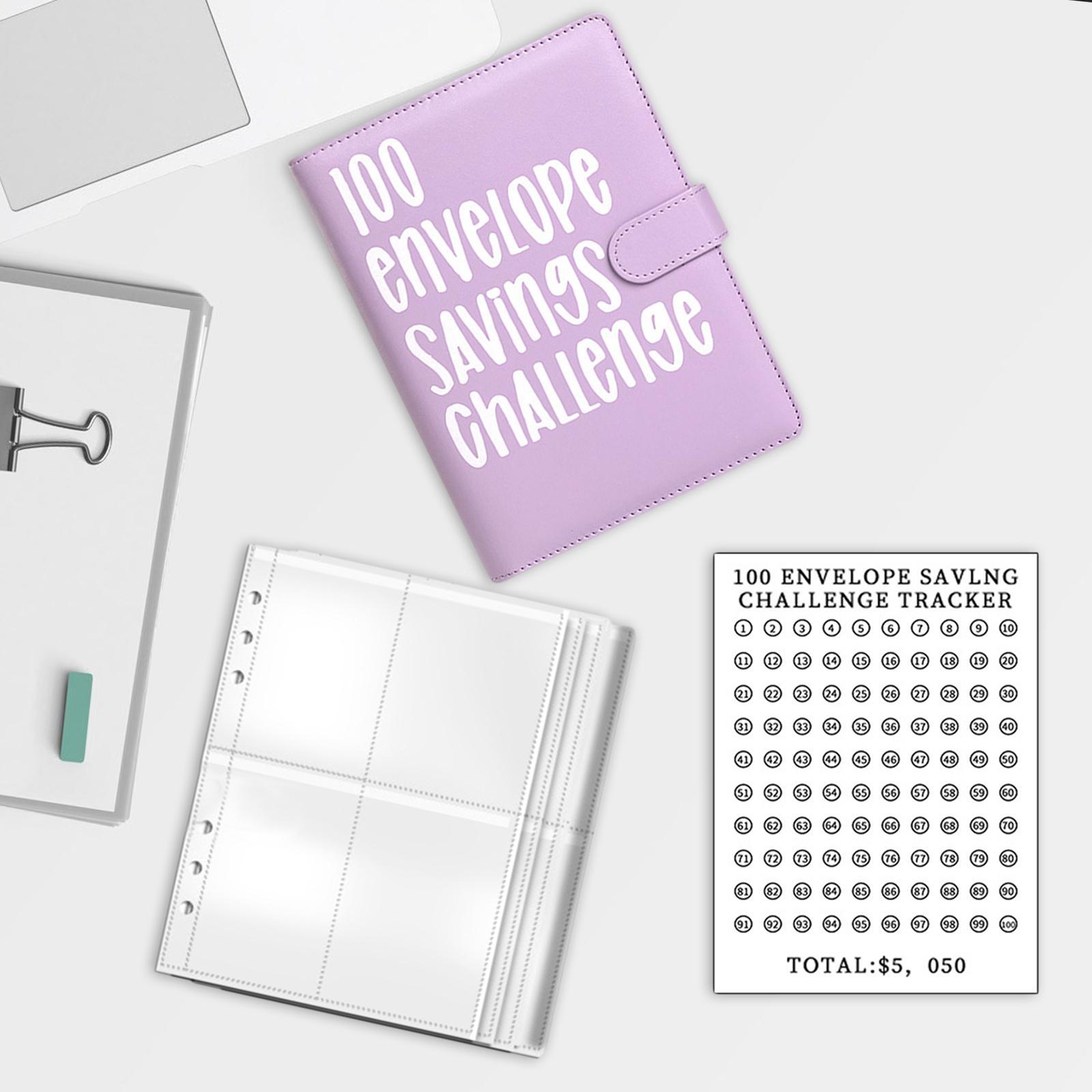 Envelope Challenge Binder, Creative Money Organizer Savings Challenges Binder for Budgeting