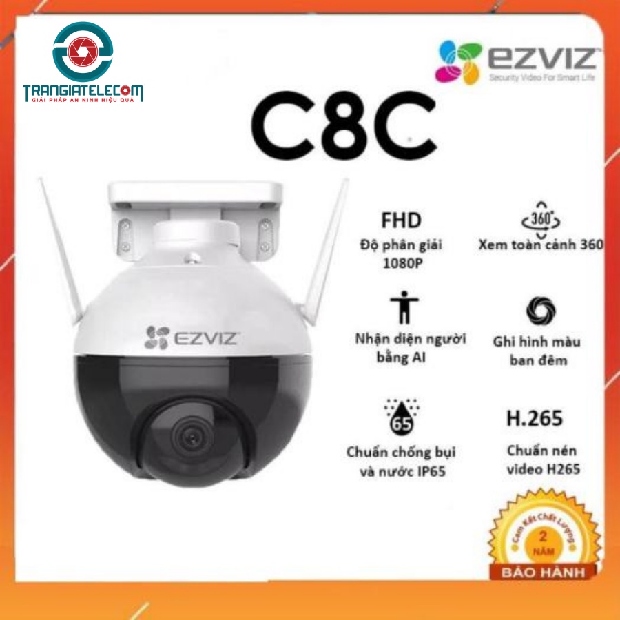 Camera IP wifi xoay 360 độ ngoài trời Ezviz C8C C8W C8PF -  Hàng chính hãng