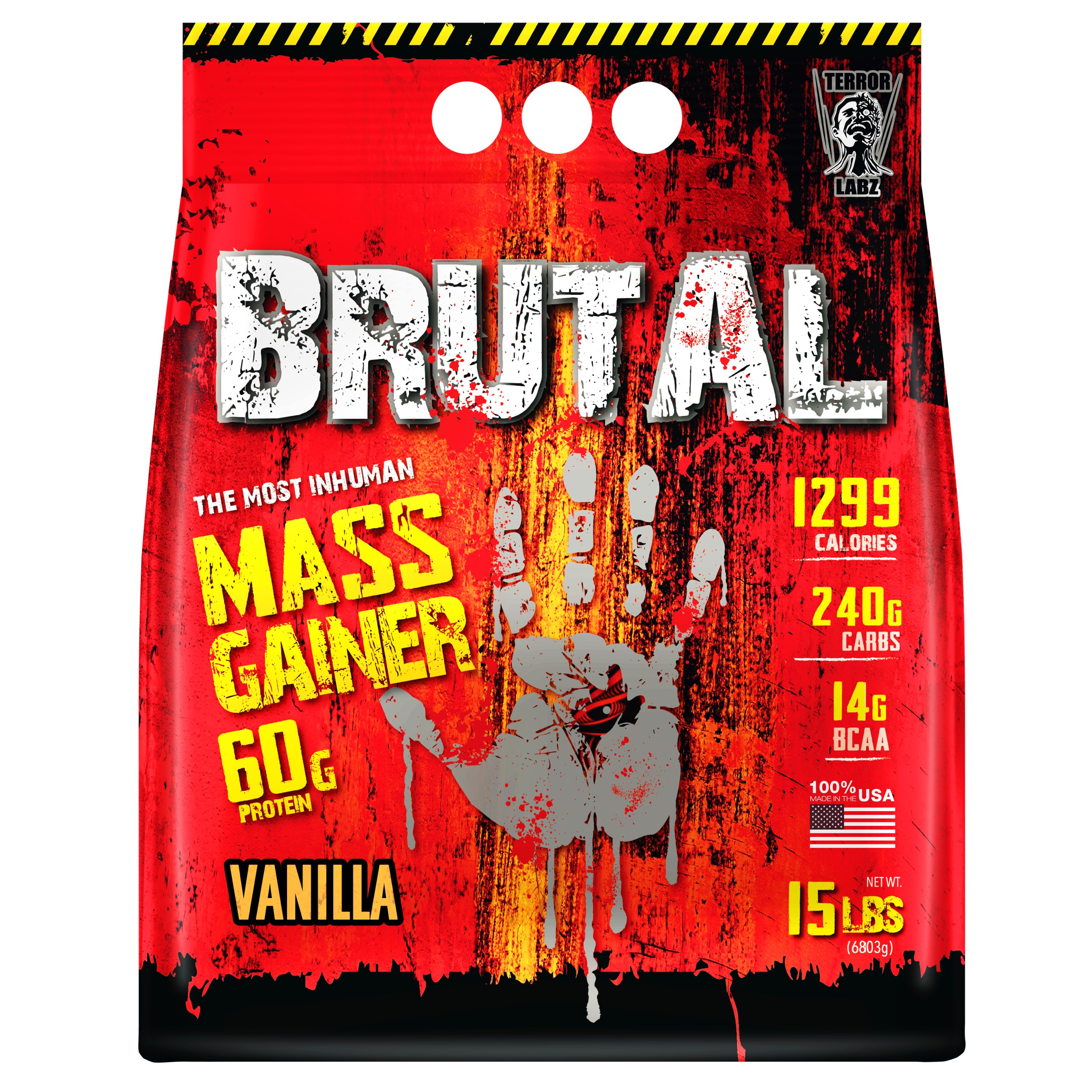 Sữa mass tăng cân Mass Brutal Gainer - Sữa siêu tăng cân cho người gầy với 60g Protein, 240g Carb và 14g BCAA (Túi 6,8kg