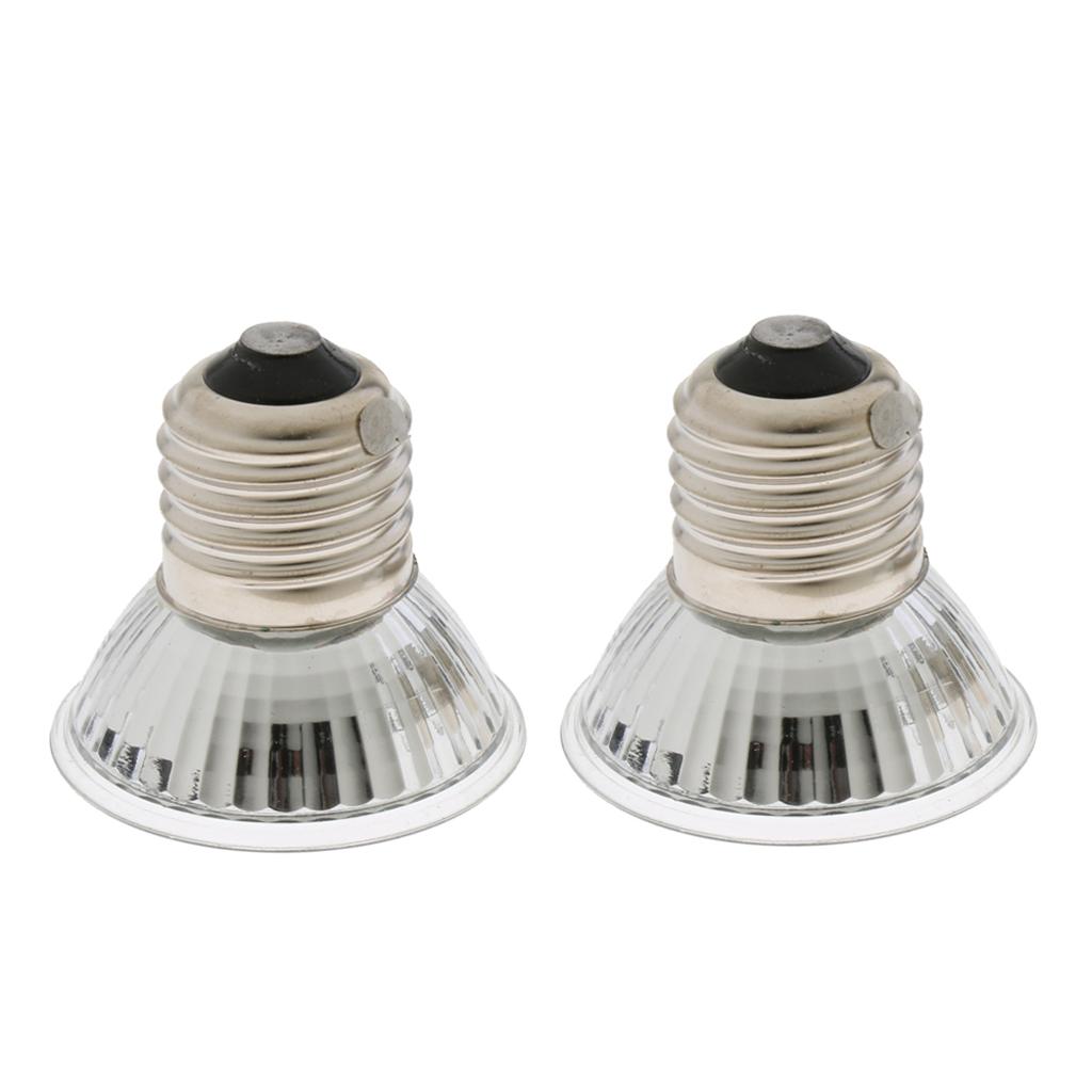 2x Pet Baby Bird Breeding Heating Bulb Heat Lamp Reptiles Daylight Lamp
