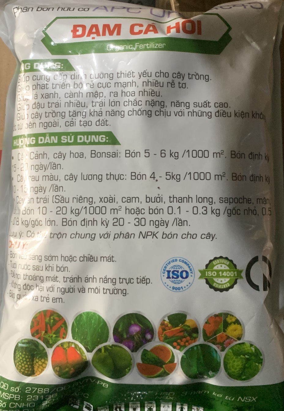 Phân bón ĐẠM CÁ HỒI túi 2kg