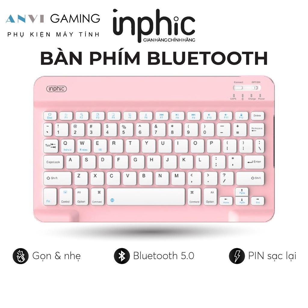 Bàn phím Bluetooth Inphic V750B dùng cho iOS Android Windows Kết nối nhiều thiết bị - Hàng Nhập Khẩu