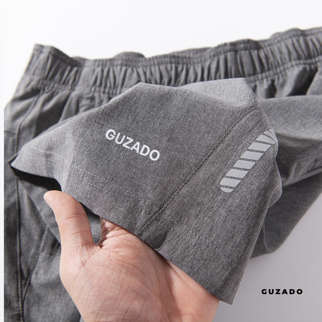Quần short nam thể thao cao cấp Guzado chất gió thun đẹp,mềm mịn, vận động thoải mái GSR03