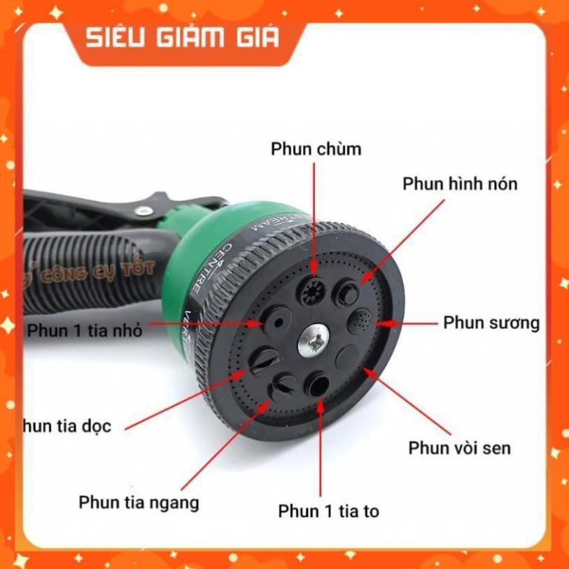 Vòi xịt nước tưới cây rửa xe 8 chế độ 206815