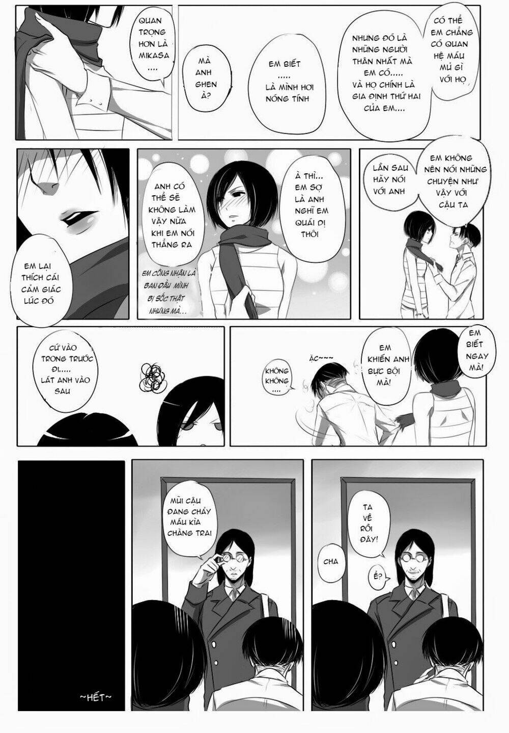 đại chiến titan - doujinshi về cuộc tình tay 4 chapter 6.5 6