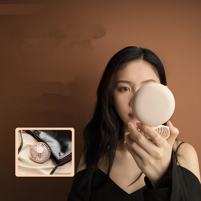 Xiaomi Quạt Mini Gấp Gọn Có Đèn Led Và Gương Trang Điểm
