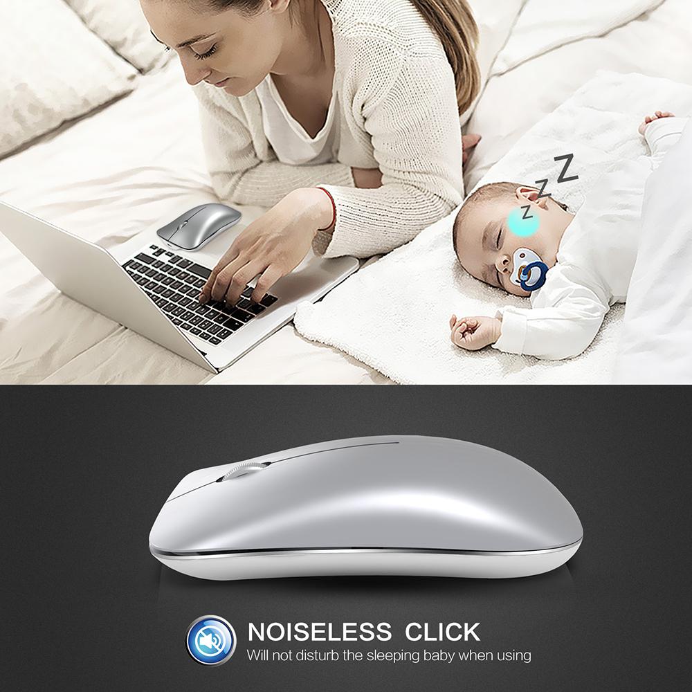 Chuột không dây HXSJ T27 2.4Ghz có thể sạc lại công thái học 1600 DPI 3DPI