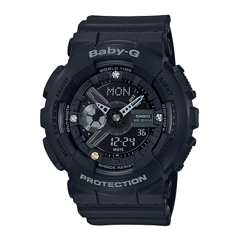 Đồng Hồ Nữ Dây Nhựa Casio Baby-G BA-135DD-1ADR Kim Cương Tự Nhiên (Bản Giới Hạn 35 NĂM) | BA-135DD-1A Natural Diamonds (Limited Edition)