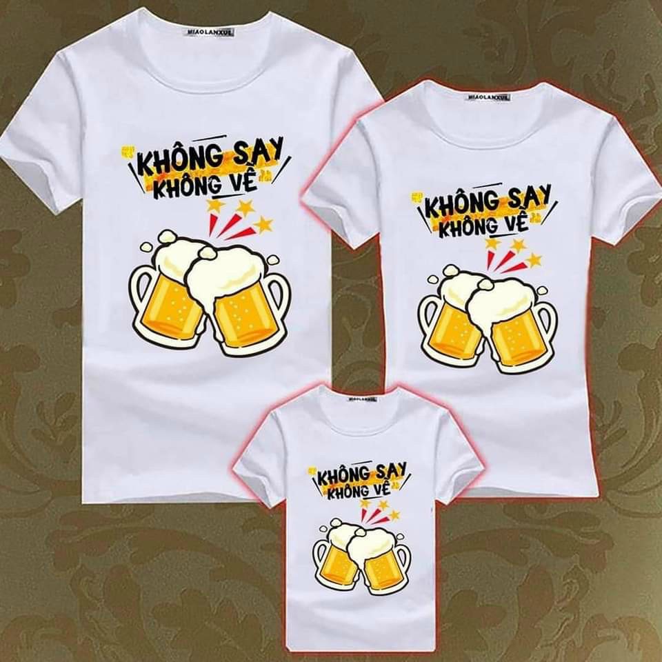 Áo thun in hình không say không về