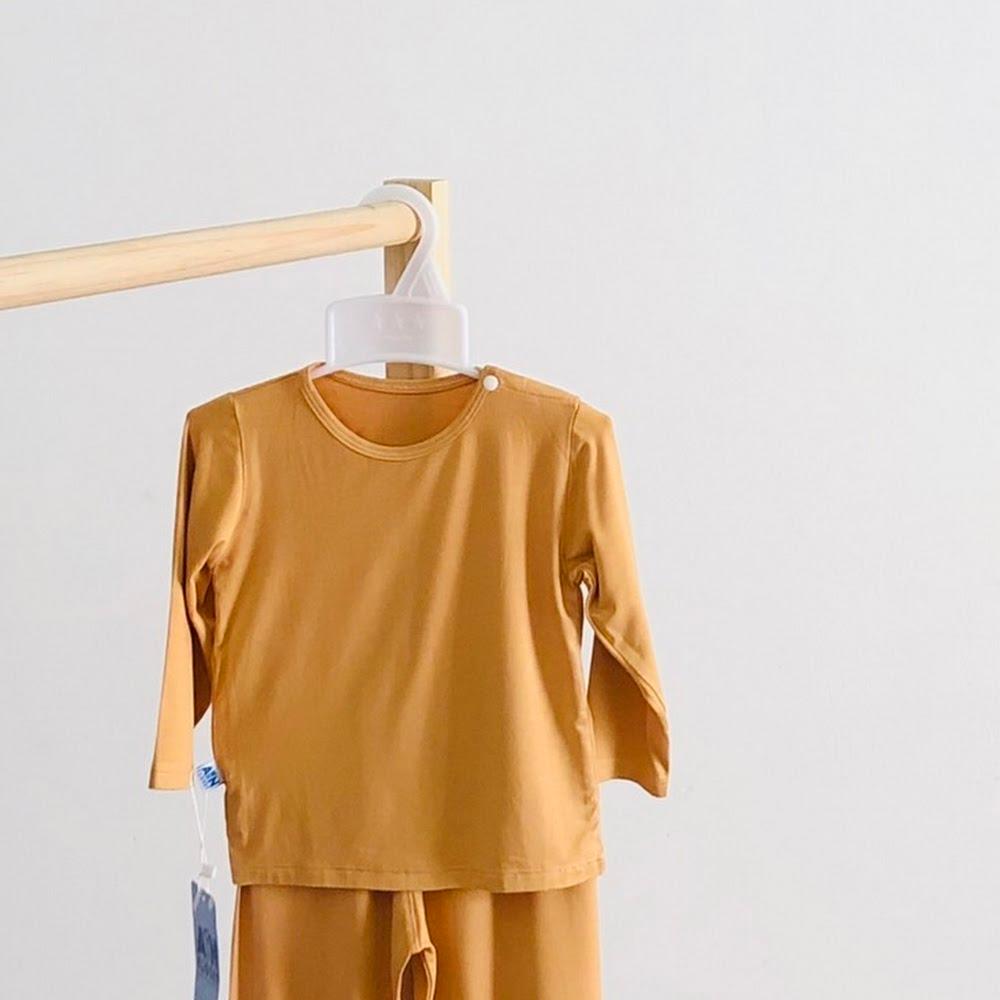 Bộ quần áo dài unisex Nâu trơn thun tre - AICDBGRKYI88 - AIN Closet