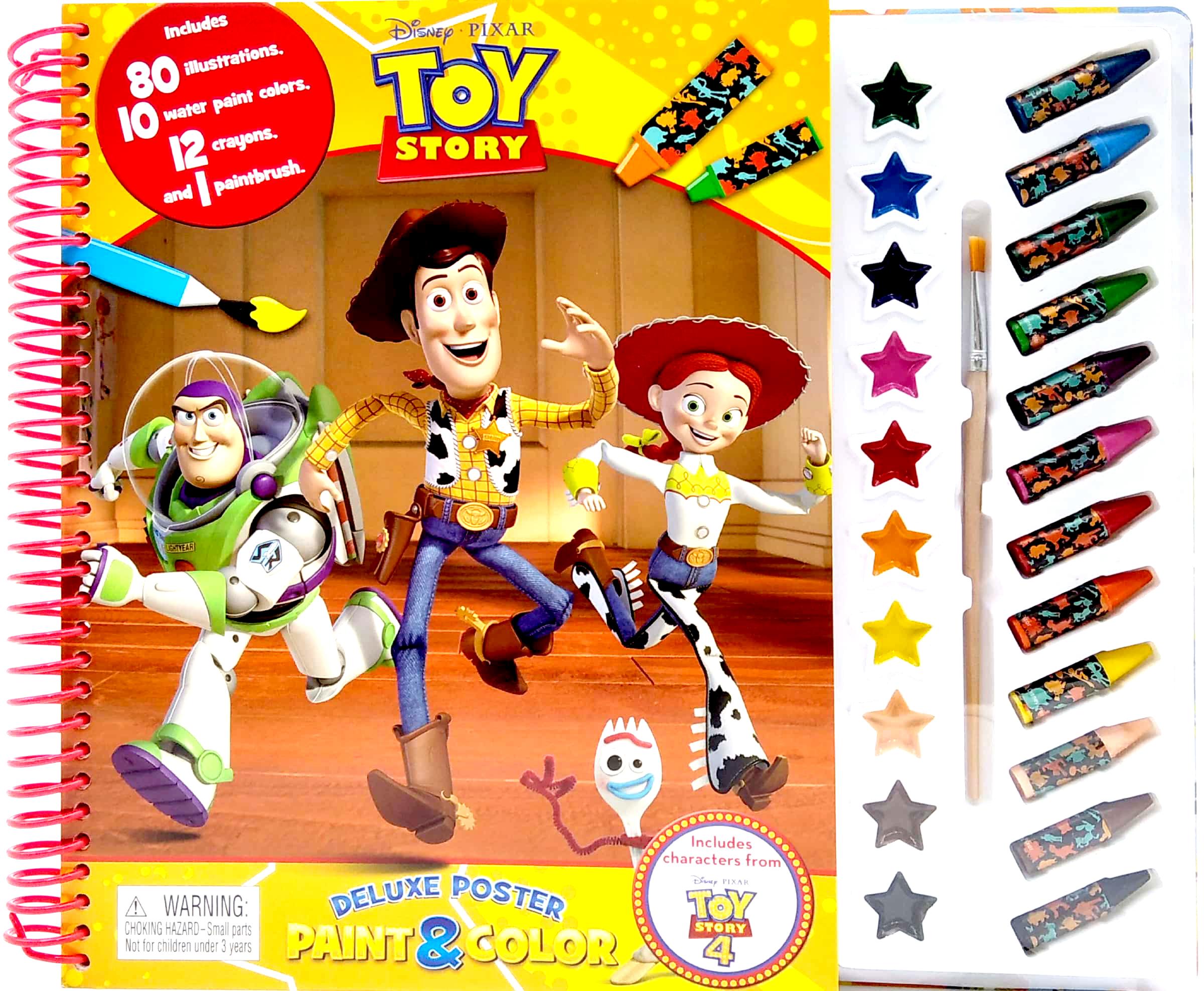 Disney Toy Story 4 Deluxe Poster Paint &amp; Color