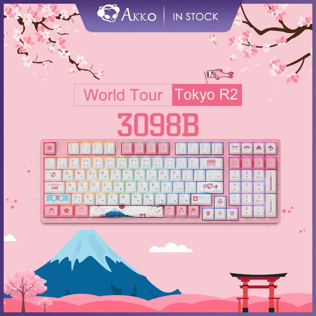 Bàn phím cơ AKKO 3098B Multi-modes World Tour Tokyo R2 - Hàng chính hãng