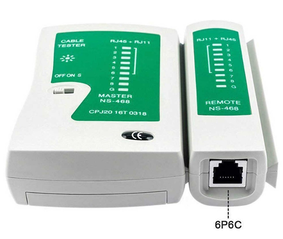 Combo Kìm Bấm Hạt Mạng + 100 Hạt mạng RJ45 + 100 đầu chụp hạt mạng + Hộp Test mạng