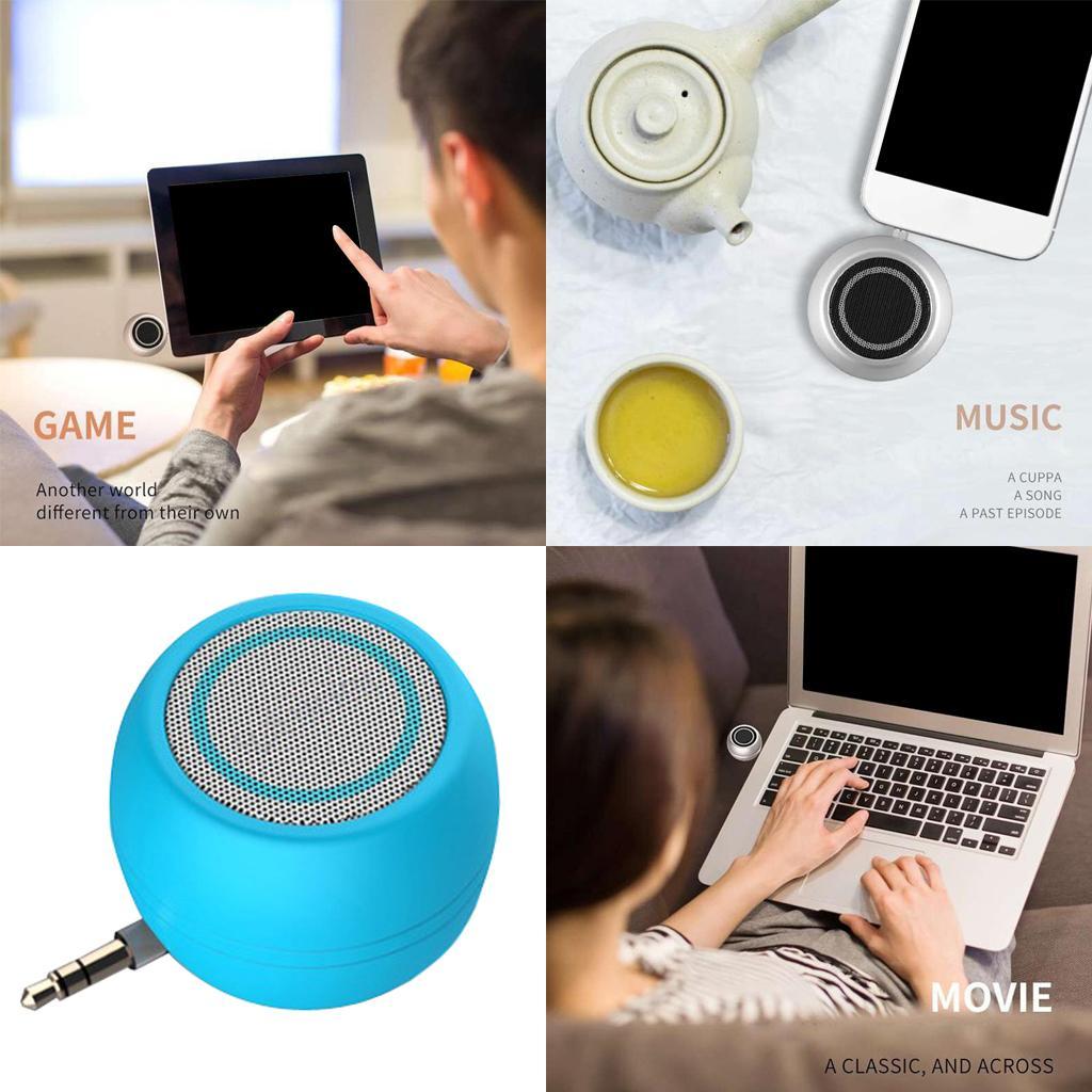 2 PCS 350mAh Mini Speaker 3.5mm Input , 3W Loud Portable