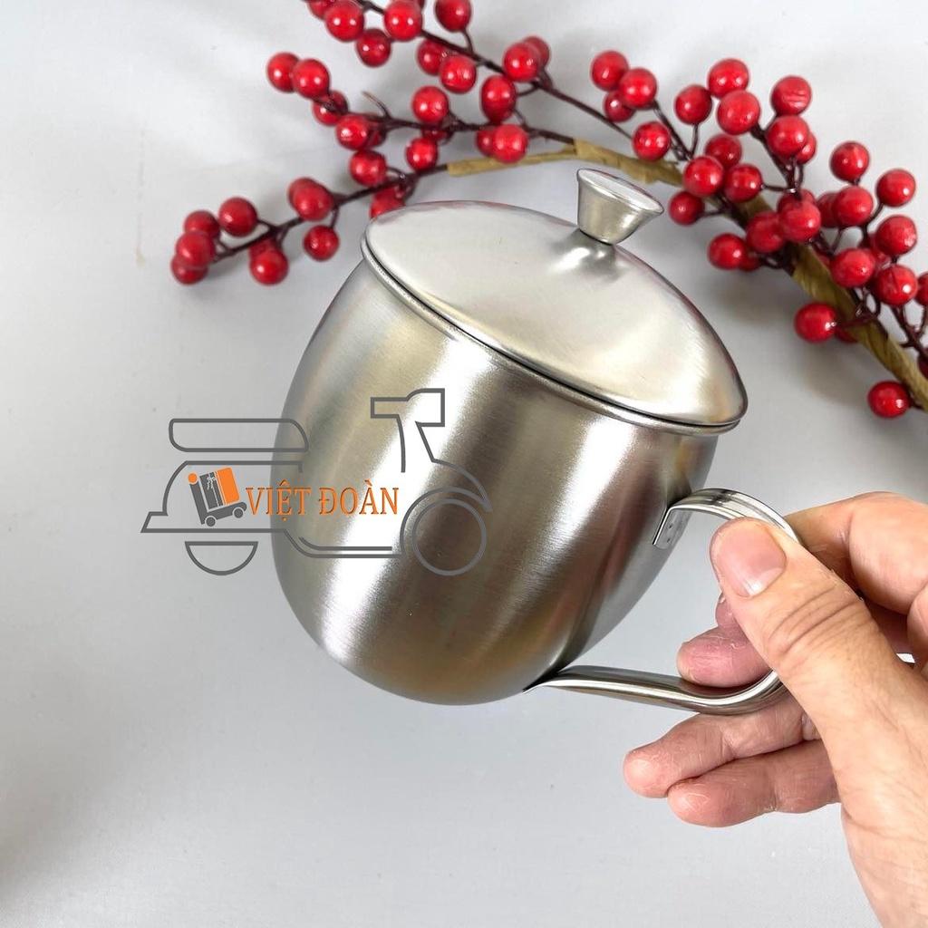 CỐC UỐNG NƯỚC, TÁCH uống trà, cà phê INOX SUS 304 700ml/ Ca thẳng INOX 304 nhiều size. Có nắp, kiểu dáng Sang Trọng