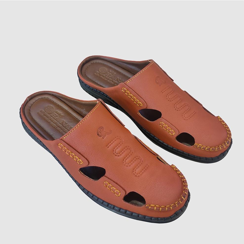 Dép Bít Mũi Nam HÀ NAM Da Bò Thật Cao Cấp GSB20116