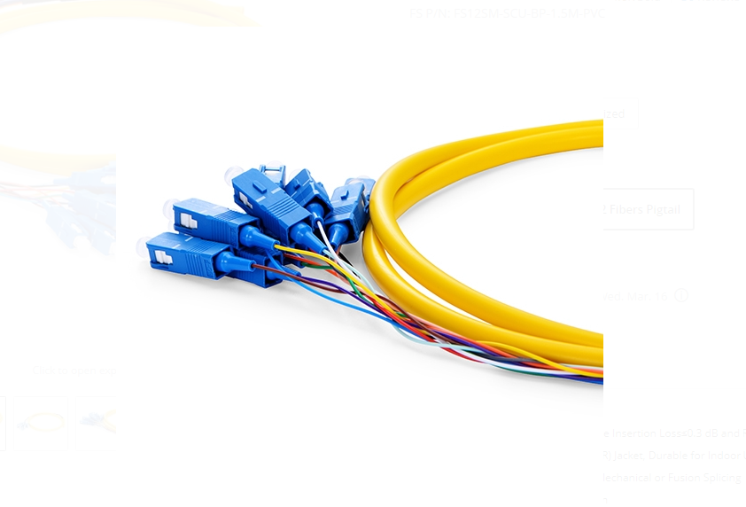 Dây nhảy quang SC UPC 12 Fibers OS2 Single Mode Bunch PVC - Bunch - Xmethod Network - Hàng chính hãng