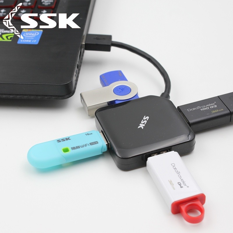 HUB USB 3.0 SSK SHU 310 CÒ 4 CỔNG - HÀNG CHÍNH HÃNG