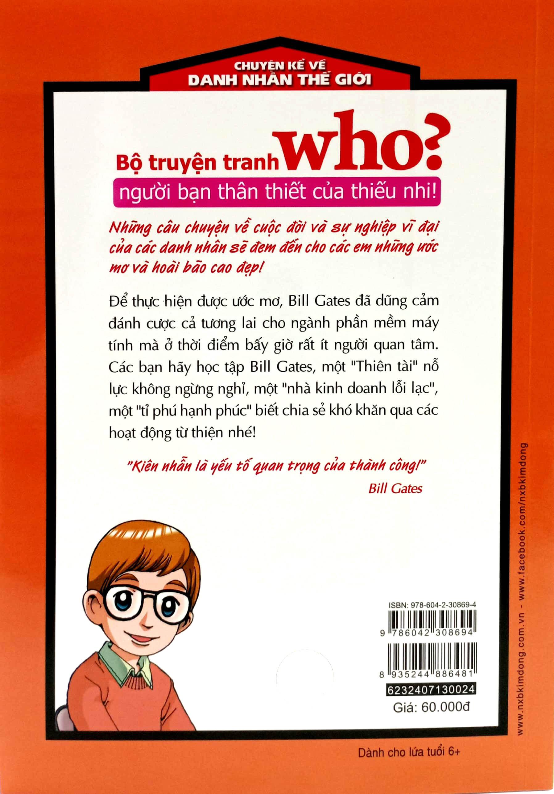 WHO? Chuyện Kể Về Danh Nhân Thế Giới: Bill Gates (Tái Bản 2023)