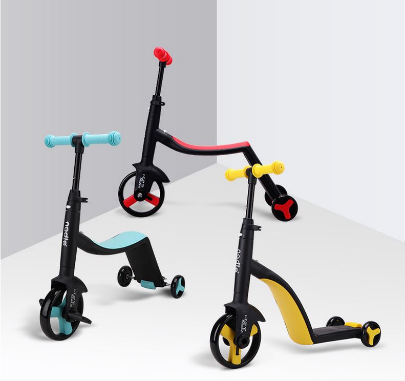 Xe Trượt Scooter Nadle 3in1 - Chòi Chân, Xe trượt, Xe đạp - Tiện Lợi - Màu Vàng