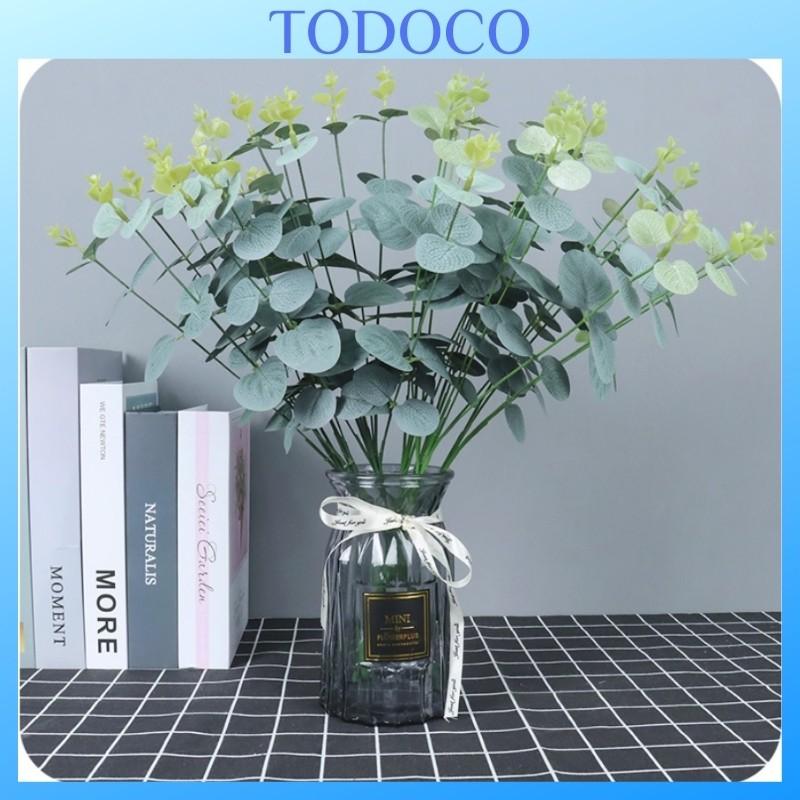 Cành lá táo giả 16 nhánh Hoa giả chụp ảnh cao cấp decor phòng khách trang trí để bàn H20