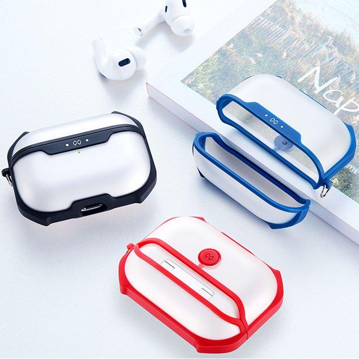 Đen - Bao case silicon chống sốc siêu mỏng cho tai nghe Apple Airpods Pro hiệu XUNDD Drop Resistant (Thiết kế siêu mỏng, kiểu dáng viền màu, bảo vệ chắc chắn) - Hàng nhập khẩu