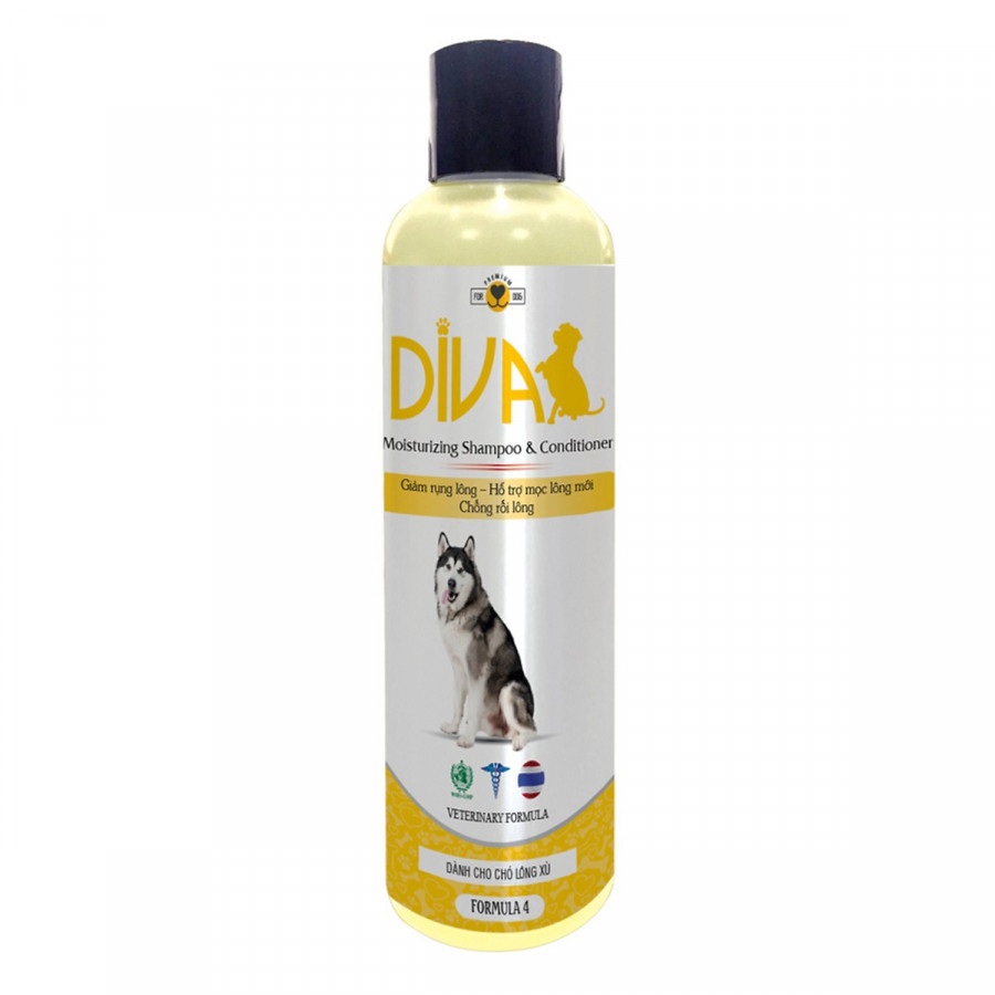 Sữa tắm dưỡng lông dành cho chó lông xù - DIVA 4 (260ml)