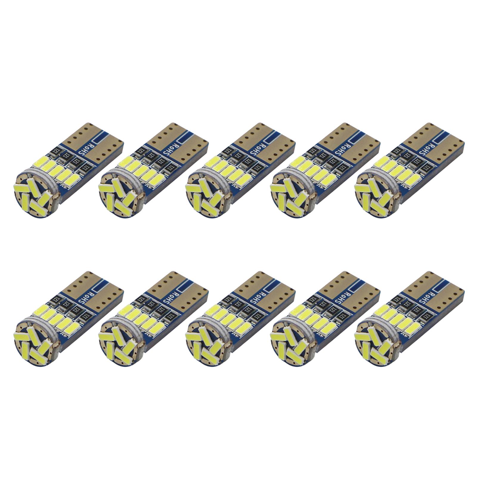 10x Car Interior Dome Light Bulbs LED Low Power Consumption Easy to Install