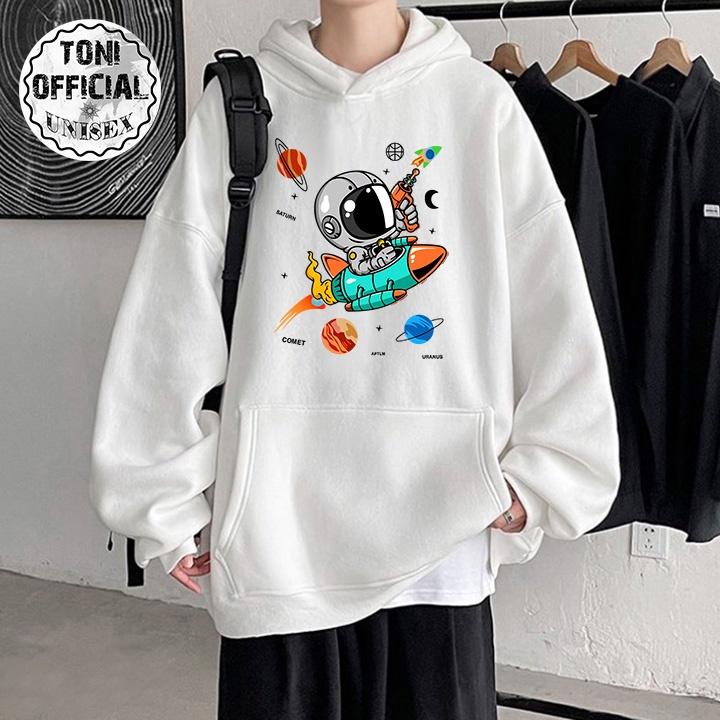 ( ) ÁO HOODIE Local Brand Unisex Phi Hành Gia Nỉ Bông Form Rộng Nam Nữ (HD3020L - Full Size - Kèm Video Ảnh Thật)