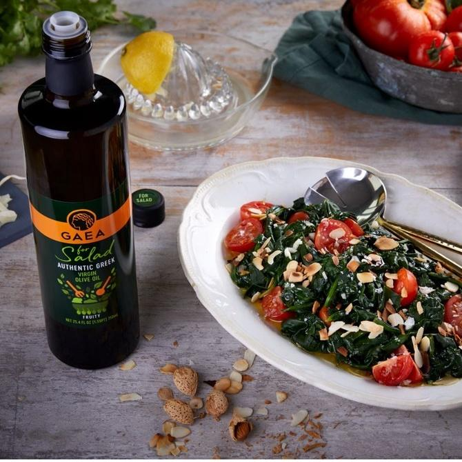 Dầu ô liu siêu nguyên chất dành cho Salad (Salad extra virgin olive oil) nhãn hiệu Gaea 500ml