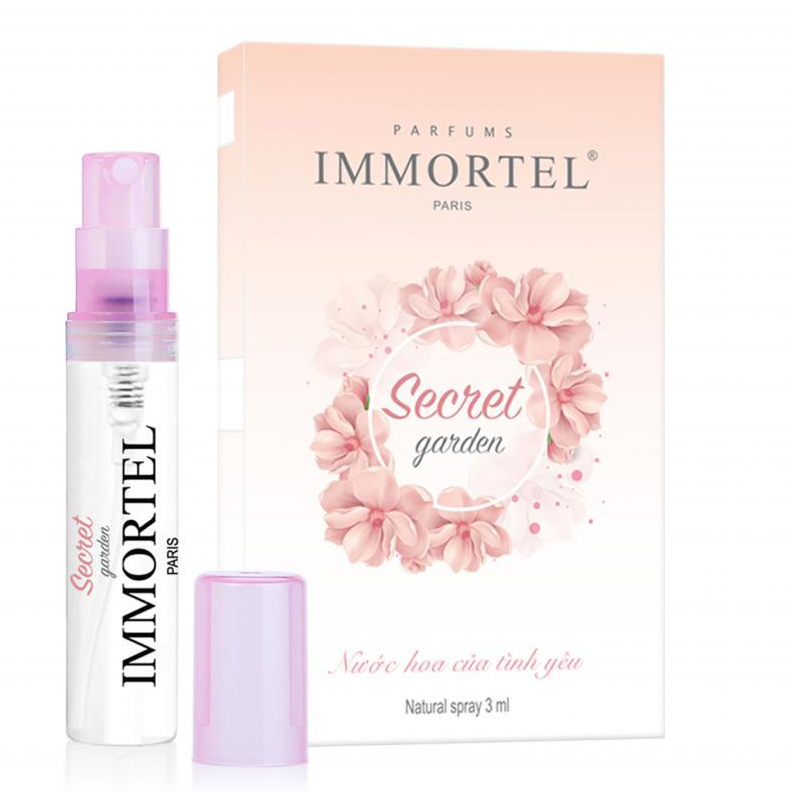 Nước hoa nữ IMMORTEL Secret garden Chai xịt 3ml - Eau De Parfum