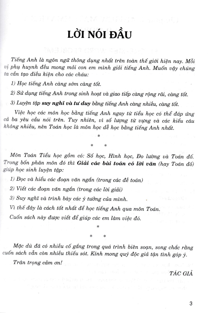 Toán Đố Lớp 4 - Word Problems Primary Maths 4 (Dùng Chung Cho Các Bộ SGK Hiện Hành) _HA