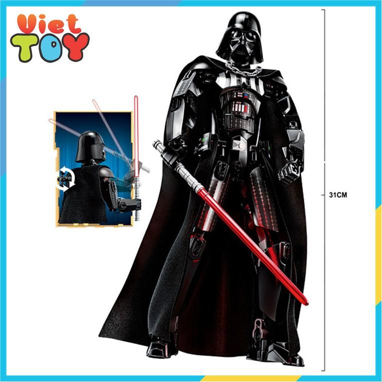 Lắp ráp mô hình nhân vật Darth Vader trong phim Star War cao 31 cm Cực đẹp - 9003