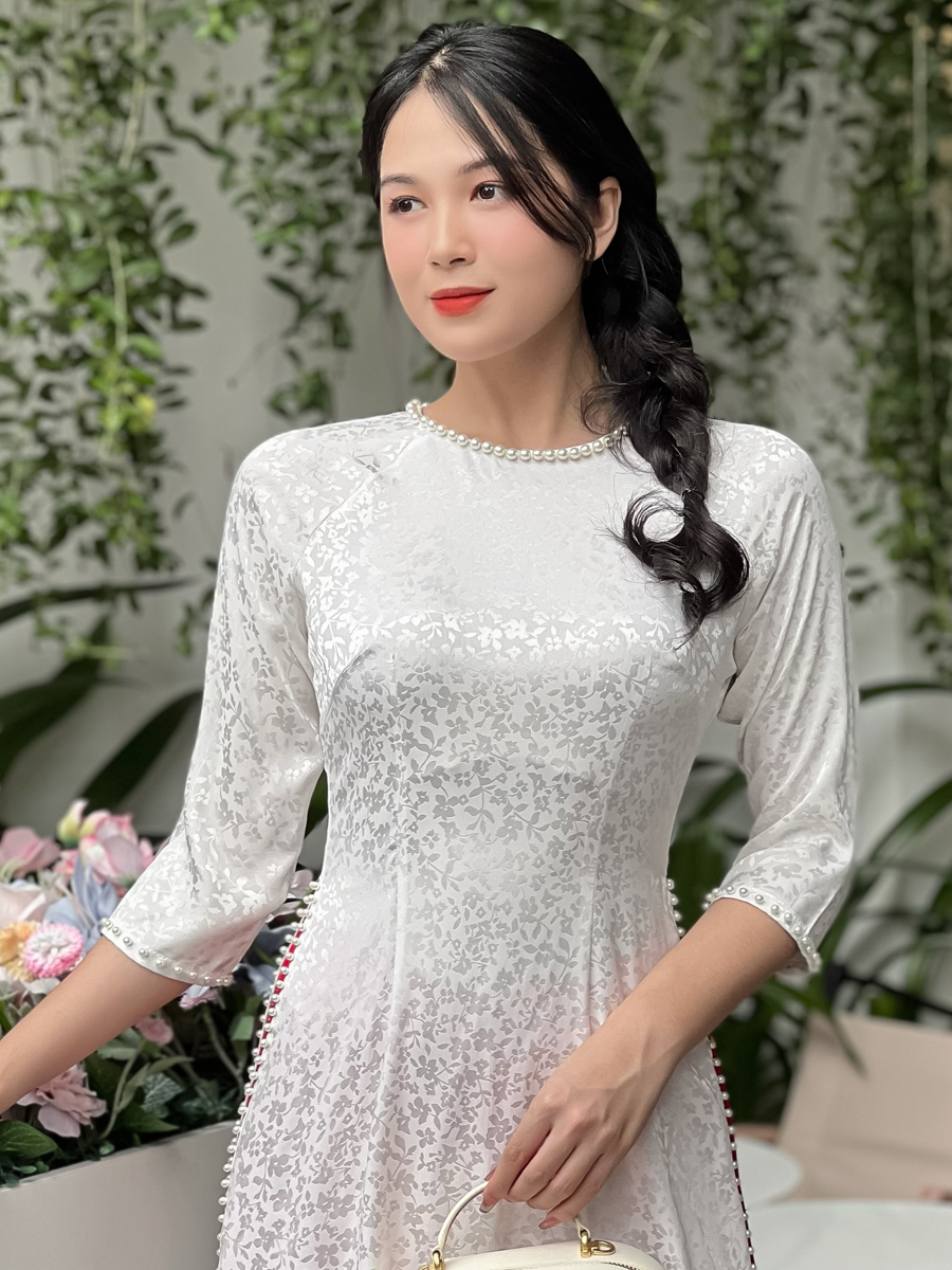 [HCM] Áo dài trắng nàng thơ - AD034 - Khánh Linh Style