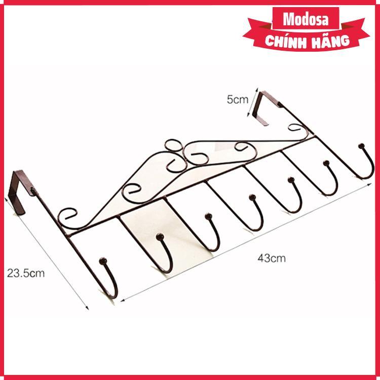 Móc Treo Quần Áo Modosa Sau Cửa - Móc Treo Sau Cửa 7 Móc - Hàng Chính Hãng