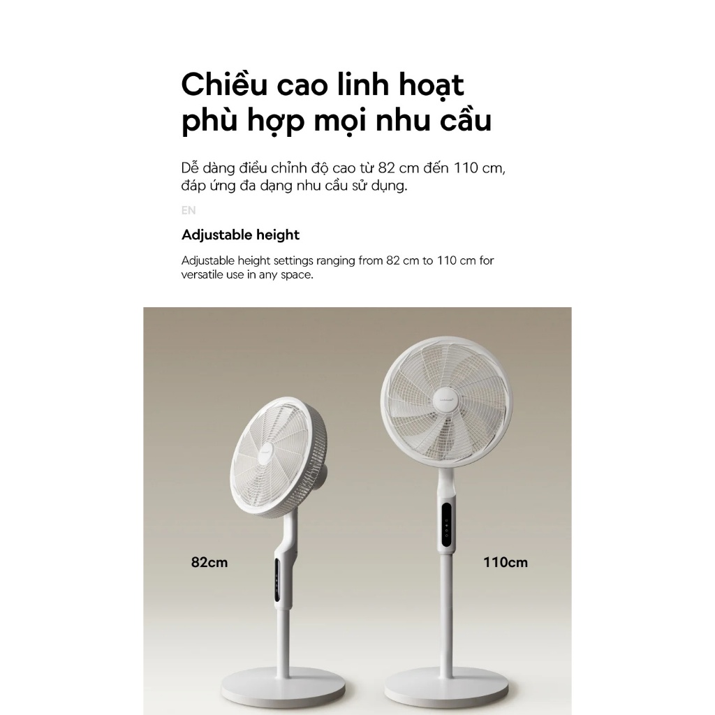 Quạt Cây Đứng LocknLock ENF166WHT 7 Cánh Đảo Gió Rộng, Hẹn Giờ, Kèm Điều Khiển Từ Xa, Hàng Chính Hãng - JoyMall
