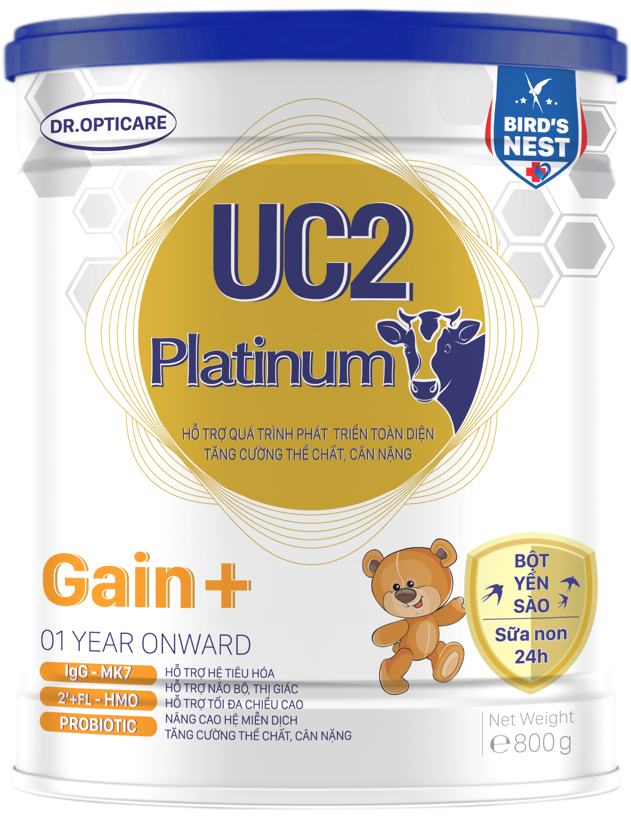 Sữa bột UC2 Platinum Gain+ 800g (cải thiện cân nặng cho bé, dành cho trẻ từ 1 tuổi trở lên)