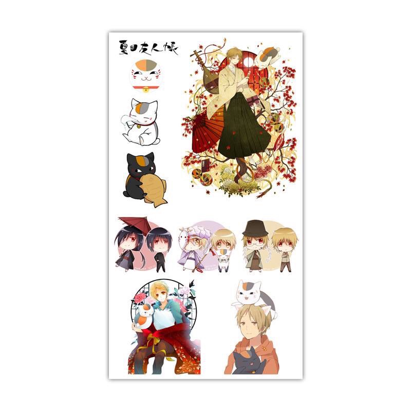 Set 5 Bảng hình xăm Natsume Yuujinchou Sticker Tattoo