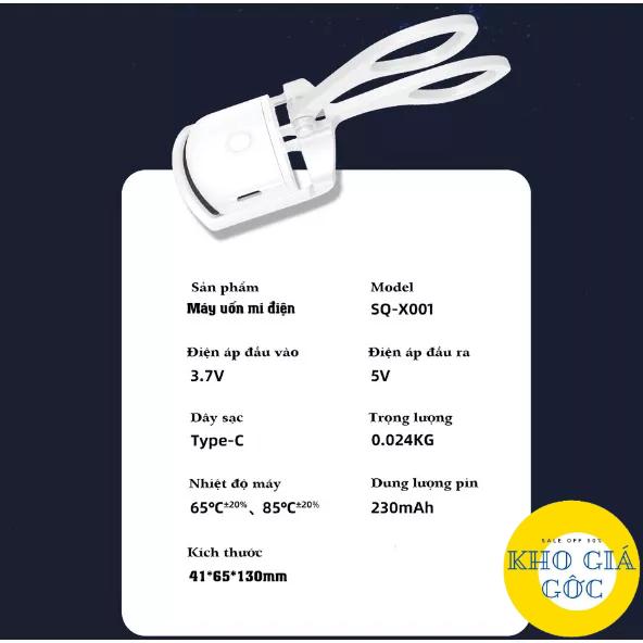 Máy Uốn Mi Cong Bằng Điện Cao Cấp,Uốn Cong Lông Mi Tự Nhiên, Giữ Nếp Lâu Dài Bằng Nhiệt,Có Cổng Sạc USB HQ KHOGIAGOC