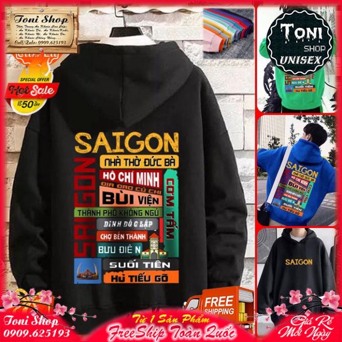 ÁO HOODIE SÀI GÒN ƠI - In Pet Siêu Bền Siêu Đẹp - Full Size Full Màu (HD8000 - Kèm Ảnh Thật) (TONI SHOP)