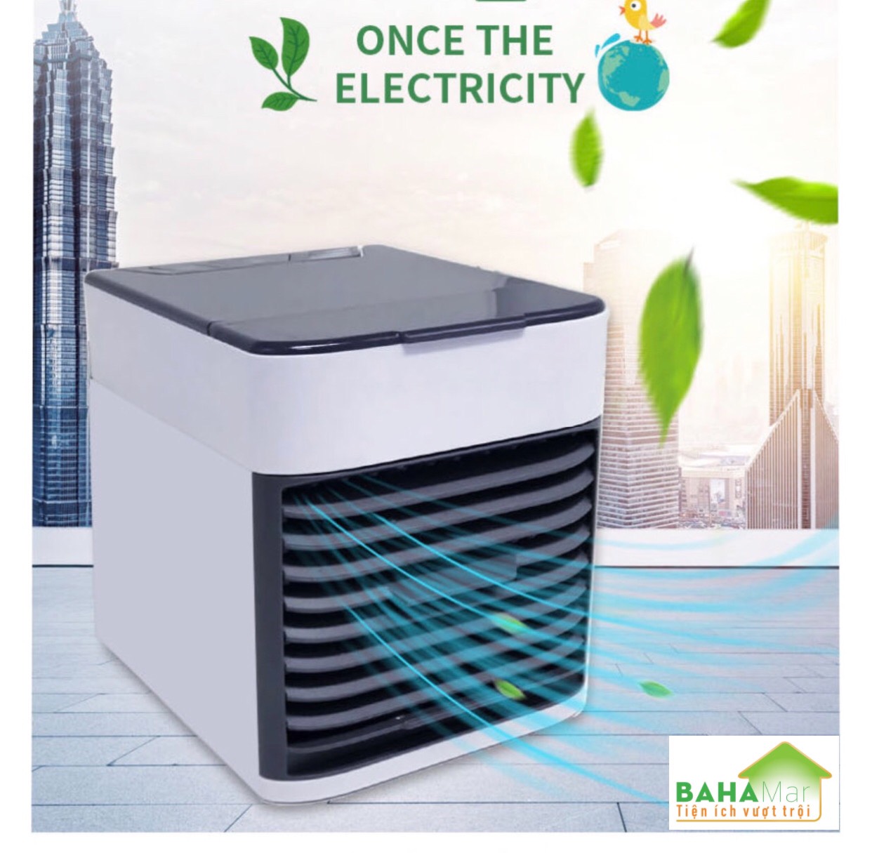 MÁY ĐIỀU HÒA KHÔNG KHÍ MINI - LÀM MÁT KHÔNG GIAN CÁ NHÂN "BAHAMAR" có thể cho nước hoặc nước đá tạo không khi mát lành