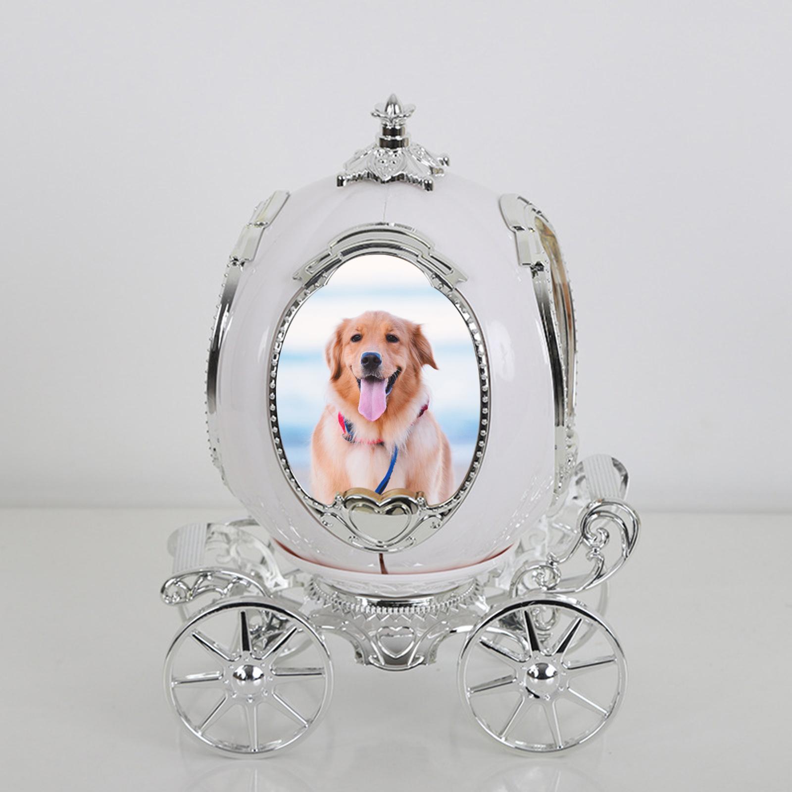 Photo Frame Music Box Rotating Picture Display for Bedroom Desktop