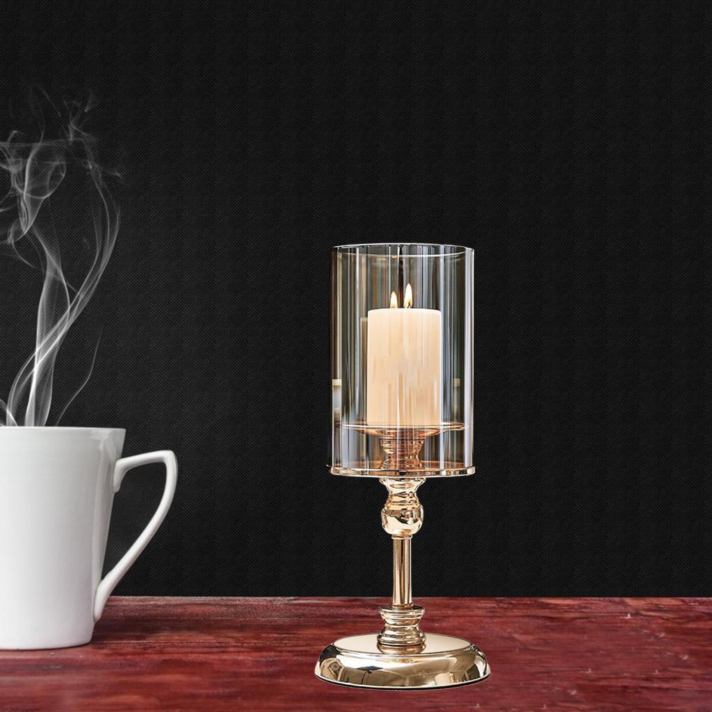 Glass Candle Stand Candlestick Candle Holder Table Living Room Decorations