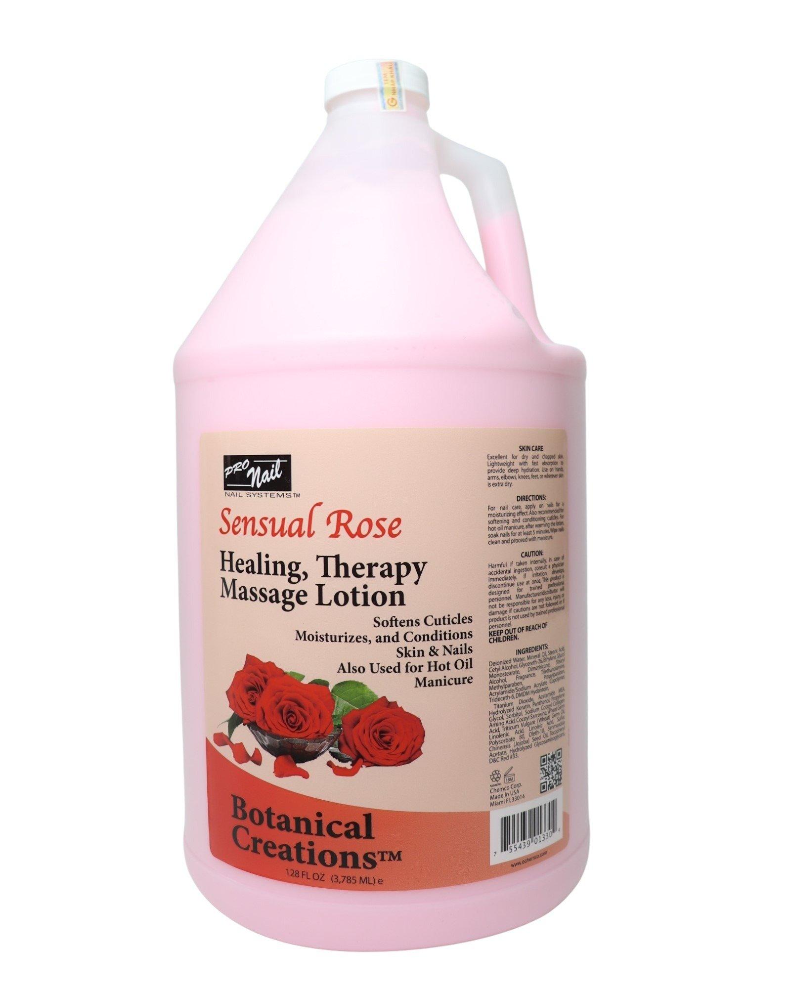 Dưỡng thể Pronail Botanical Creations Healing Therapy Massage Lotion mùi Hoa Hồng 3785 ml