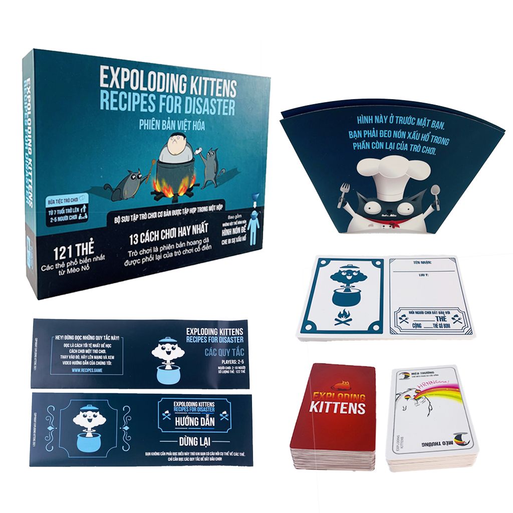 Bộ Mèo Nổ Exploding Kittens: Recipes for Disaster Việt Hóa