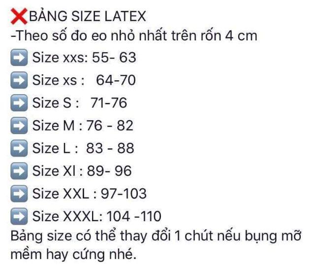 Đai nịt bụng (gen siết giảm eo) latex 25x lỗ thông hơi Hi Lạp