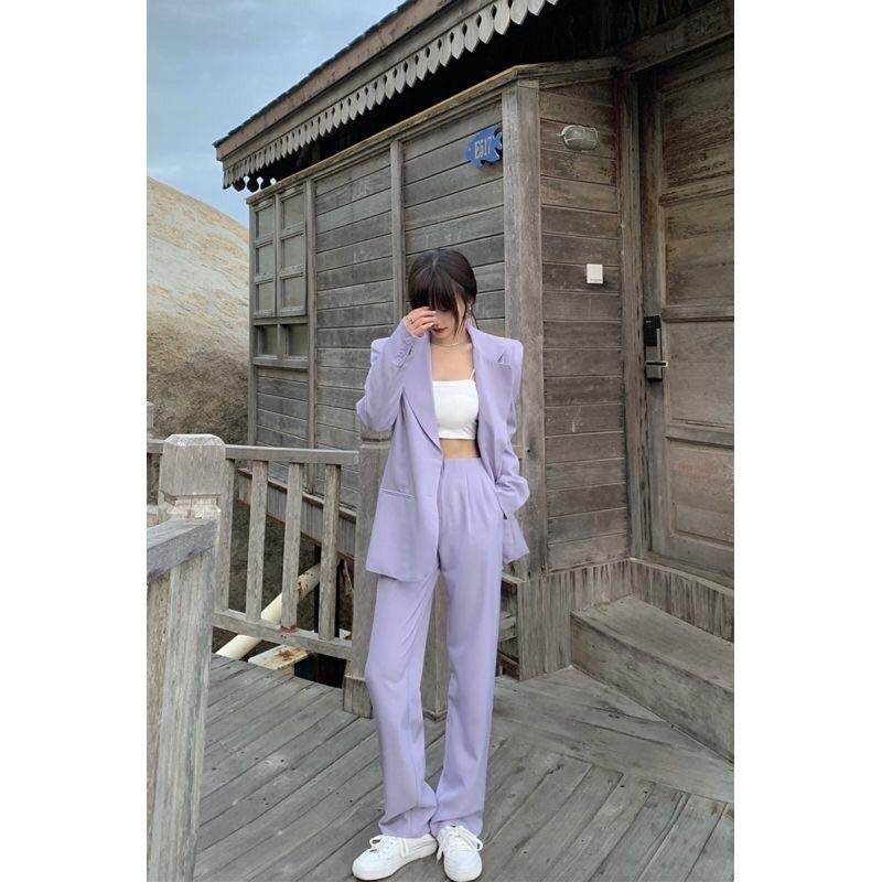 Set đồ Áo Blazer nữ + quần ống xuông phong cách hàn quốc mẫu mới đẹp mã TT01